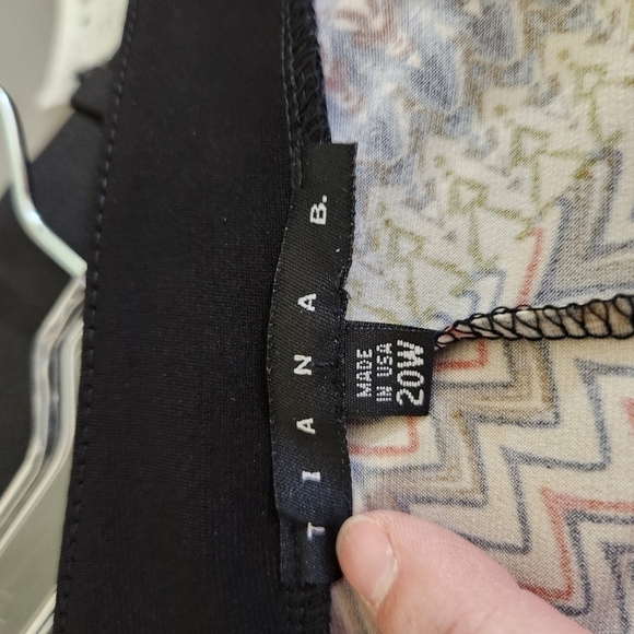 Tiana B. DRESS Multicolor Tribal Aztec Shift Plus Size, Sz 20 - Picture 6 of 8